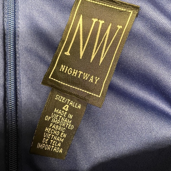 NIGHTWAY Womens Blue Sequined Dress - Picture 5 of 5